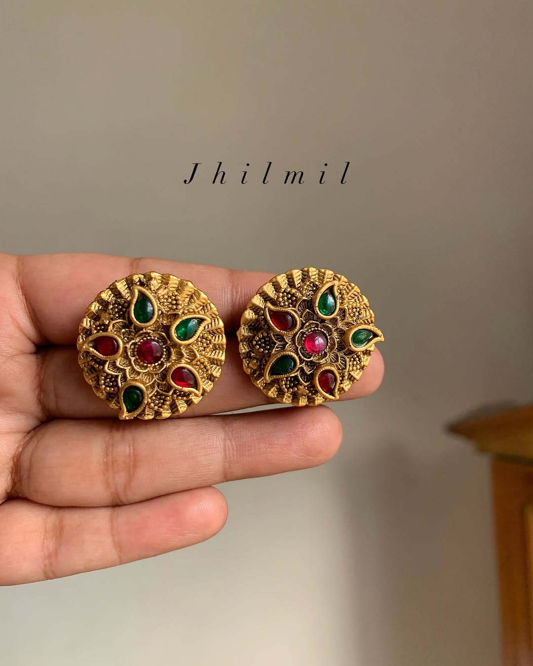 Rajwari Flower Stone Studs