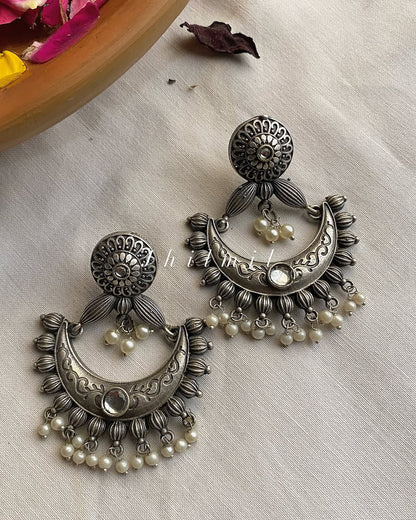 Nigarish chand bali earrings