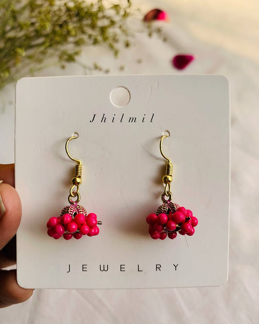 Mini Beaded jhumkis