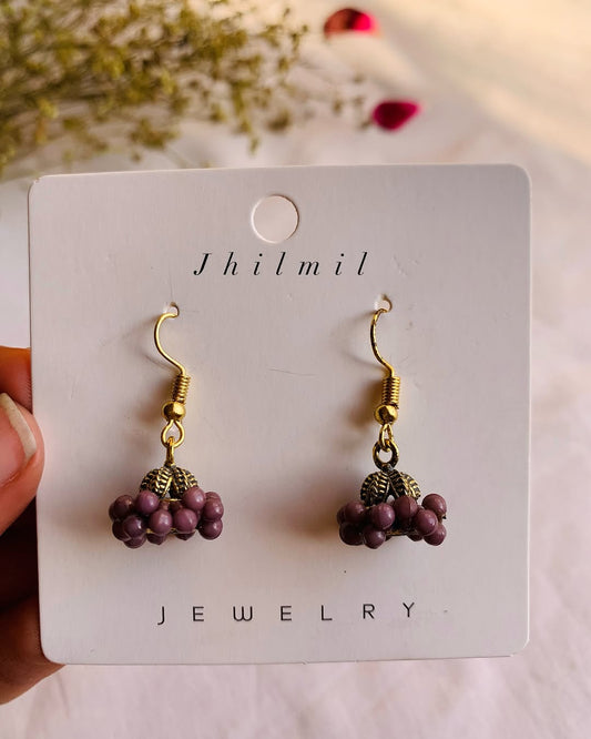 Mini Beaded jhumkis