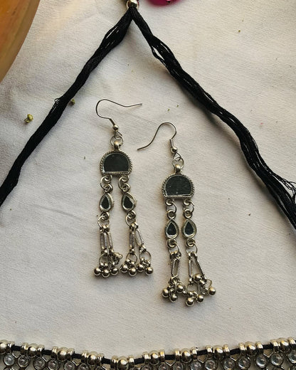 Long Layered Mirror Choker Set