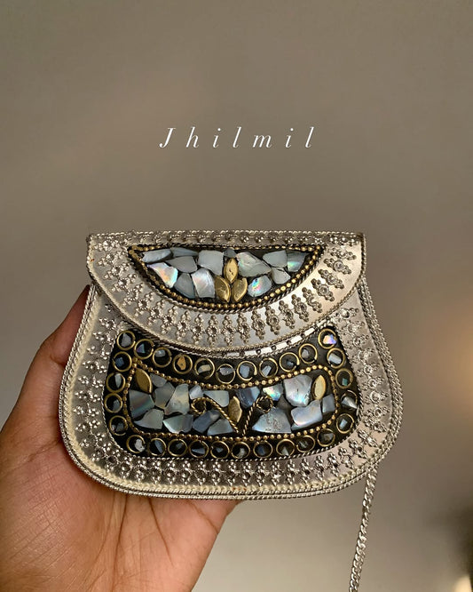 Mini Metal Clutch - Potli Design
