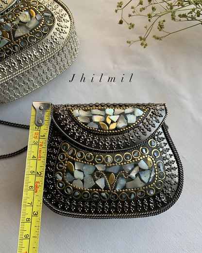 Mini Metal Clutch - Potli Design
