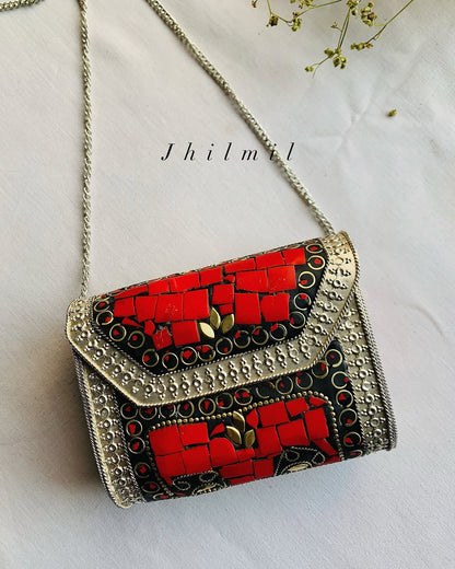 Mini Metal Clutch - Square Design