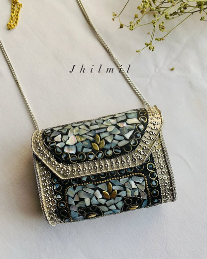 Mini Metal Clutch - Square Design