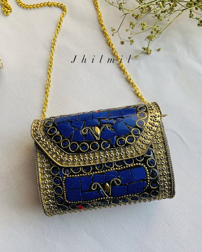 Mini Metal Clutch - Square Design