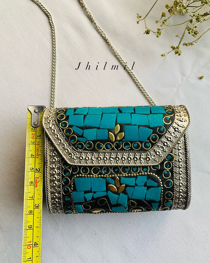 Mini Metal Clutch - Square Design
