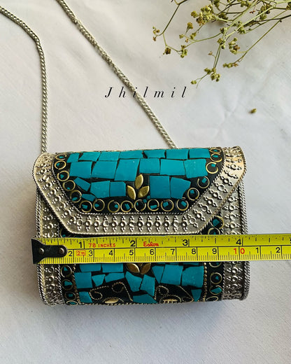 Mini Metal Clutch - Square Design