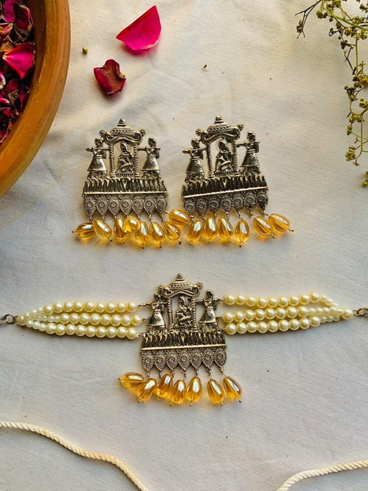  Silver plated palki set