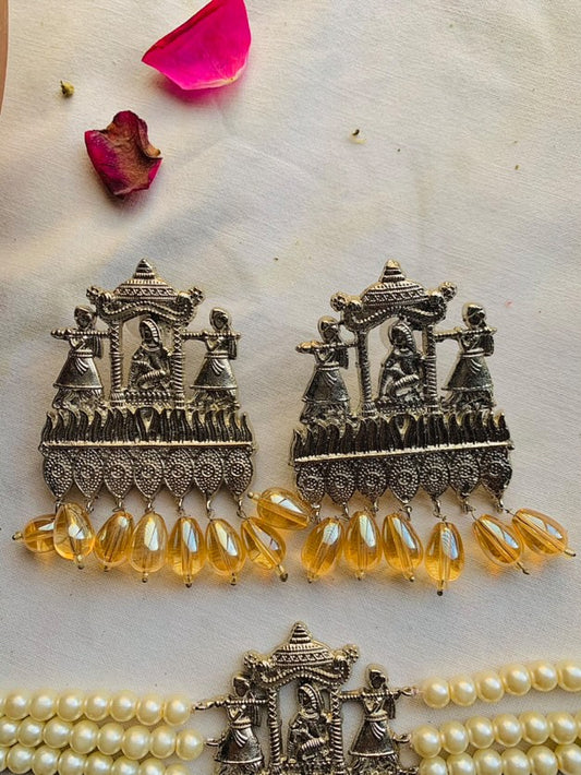 Silver plated palki set