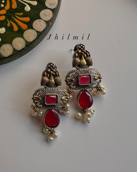 Roshanara Dual Tone Studs