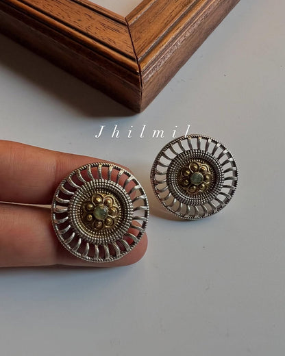 Circled Dual Tone Studs