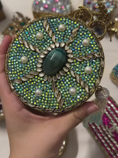 Luxury Clutch - Round Opal