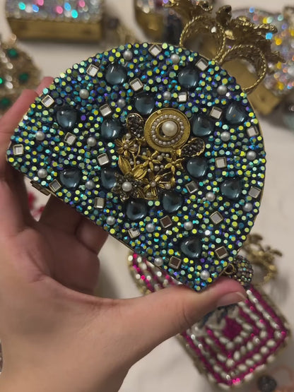 Luxury Clutch - Dome Dark Blue