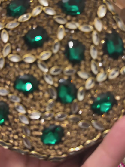 Luxury Clutch - Hexagon Emerald