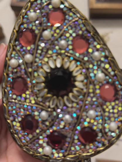 Luxury Clutch - Oval Champaign/Peach